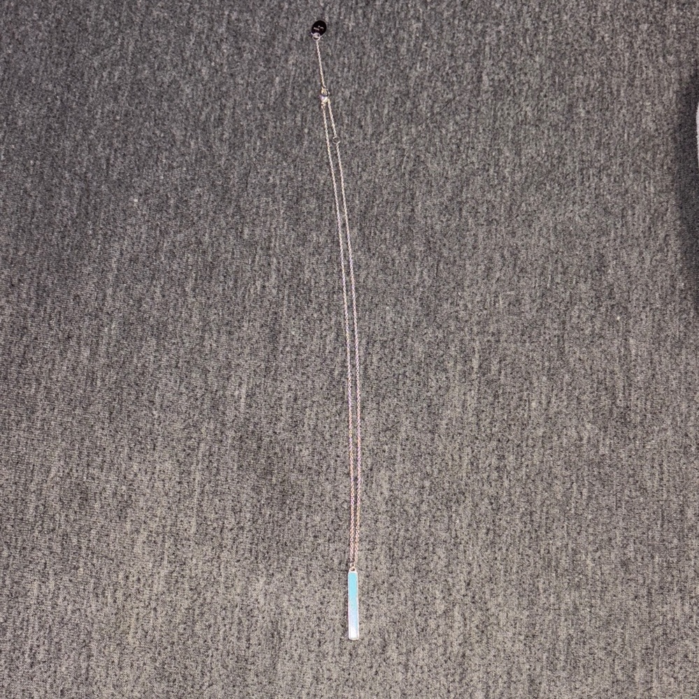 Elegant Silver Necklace with Blue Pendant